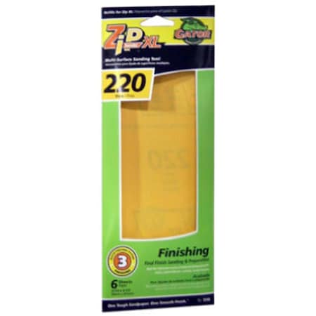 Gator Finishing 7249 220 Grit Sanding Refill Sheet, PK6 839405